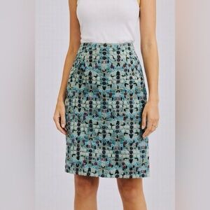 Emma Black Vintage Beaded  Skirt | Silk
Lined Floral Embellished Pencil Skirt